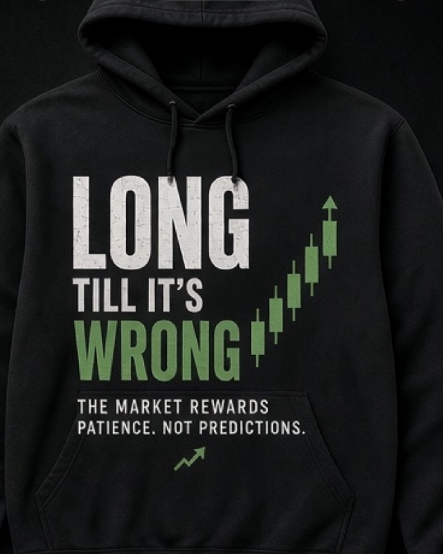 Mockup photo: The Conviction Hoodie in Black